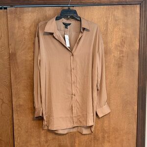 Banana Republic Beige Button-Up Shirt
